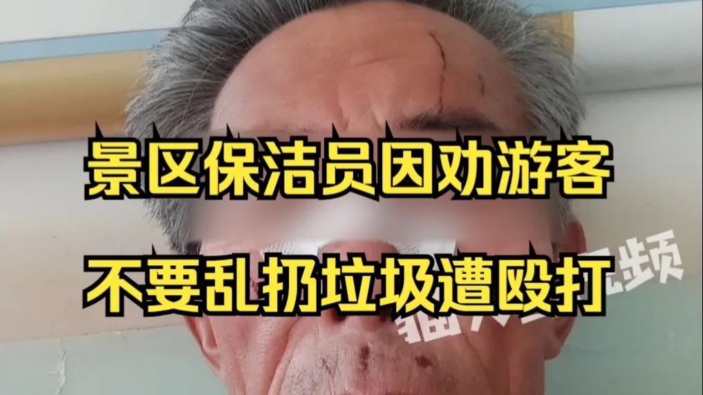 景区保洁员因劝游客不要乱扔垃圾遭殴打:对方称“臭捡垃圾的不要指划我”