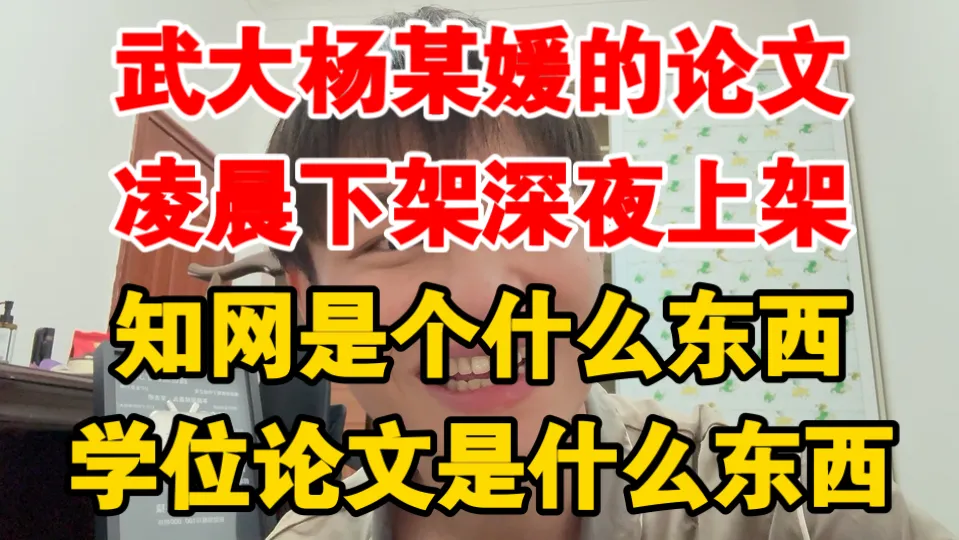 十一探,知网深夜上架武大杨某媛论文,硕士学位论文是什么东西?我不知道呀,我不懂呀,我母鸡呀!!!