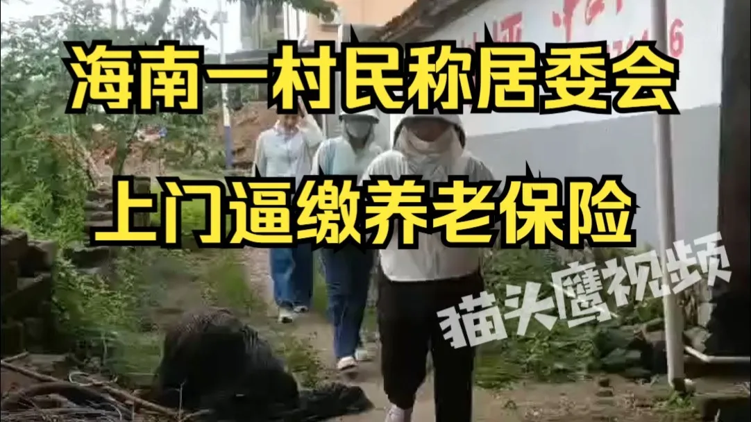 海南一村民称居委会上门逼缴养老保险,当地:只是动员,自愿选择缴费档次