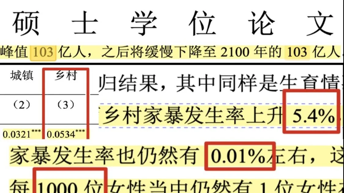 四探武大“数学大师”杨某媛硕士论文,0.534=0.54,5.4-3.2=2.1,0.01%=1:1000,103亿下降到103亿,武大图书馆污蔑事件,诚挚道歉